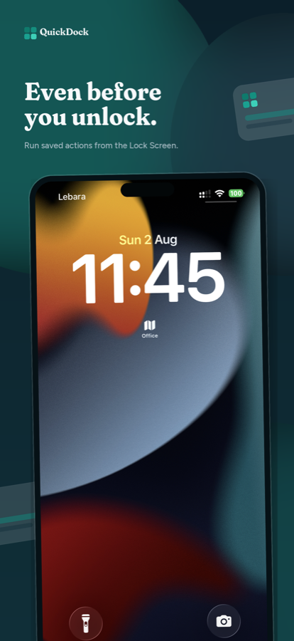 Lock Screen widgets for QuickDock actions